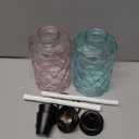 2 Pack Glass Table Top Torches Tesrago, Citronella Torches for Outside, with Wick and Cap, Refillable Flame Light Torch, Decorative Tabletop Lantern for Yard, Patio,Deck,Garden,Outdoor Party,Landscape