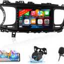 EKAT 2+64G Android Car Stereo for KIA Optima K5 2013-2015 - Built-in Wireless Carplay & Android Auto - 9 Inch Touch Screen Radio with WiFi, GPS, EQ, FM RDS + AHD Backup Camera