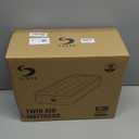 Sebor Air Mattress Twin with Built-in Pump 18", Comfortable Self-Inflating Air Mattress with High-Speed Pump, Durable Blow Up Mattress Twin with Storage Bag for Guests, Camping, Travel (Black Gray)