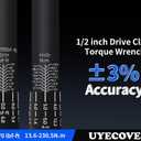 1/2-Inch Drive Click Torque Wrench, Dual-Direction Click Professional Torque Wrench 10-170FT.LB/13.6-230.5N.M, Dual Range Scales Graduated in FT.LB and N.M, Blue