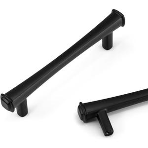 HESTIA HARDWARE 10 Pack 3 3/4 Black Cabinet Handles - Simply Modern Kitchen Hardware | 96mm Pulls, Drawer Knobs and Handles (Z21.10.D)