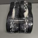 2 x UBFEN Womens Mens Slippers Memory Foam Comfort Fuzzy Plush Lining Slip On House Shoes (Black)