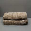 EHEYCIGA Electric Heated Blanket Queen Size Faux Fur, 10 Hours Auto Shut Off 9 Heating Levels Heating Blanket with Dual Control, Soft Warm Heated Blanket Fast Heating Camel, Faux Fur & Sherpa