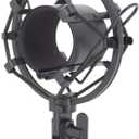 2 x Etopars Microphone Shock Mount Mic Anti Vibration Suspension Studio Shock Mount Holder Clip 50mm for 48mm-60mm Diameter Condenser Mic Black