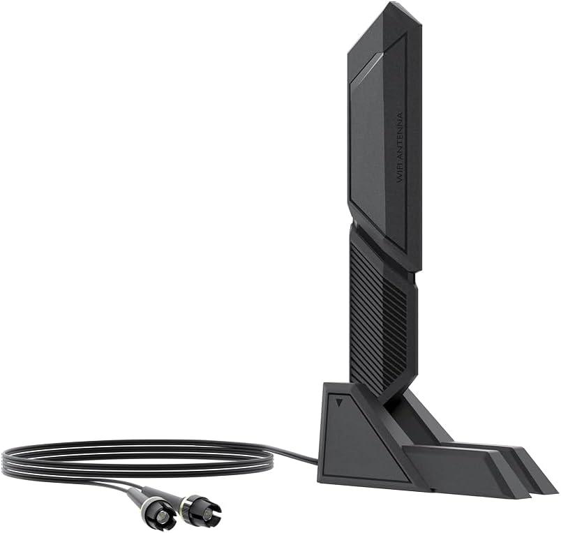 WiFi 7 WiFi Antenna 2.4G 5G 6G Dual Band Magnetic Base WiFi 6E WIFI7 for ASUS ROG Strix Z790 X890 Z890 B850 Gaming Motherboard PC Desktop Computer Wi-Fi 7 Wireless Network Card WiFi Router Black