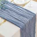 Dusty Blue Cheesecloth Table Runner Fall Autumn Decor 10ft Table Cloth for Wedding Party Baby Bridal Shower Birthday Halloween Thanksgiving Decoration