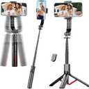 Phone Gimbal Stabilizer for Phone,Selfie Stick & Tripod with Remote Control | One-Touch Horizontal/Vertical Switch & 360 Rotation | Portable Design | Ideal for TikTok, YouTube, Vlog, Live Streaming