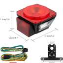 12V Square LED Trailer Light Kit Stop Turn Tail Brake Running License Lights with Wiring Kit for Trailers, Trucks, RVs, Boats, Campers