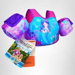 Puddle Float Jumper 30-50-60-70 Pounds, Toddler Swim Vest for 3-5-6-9 Years Old, Pool Floats with Swimming Arm Floaties Swim Jacket & Water Wings for Kids Swimmies, Boys, Girls, Niños