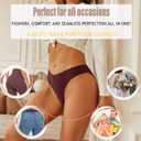 Sth Big Cheeky Underwear for Women Lace No Show Bikini Soft Breathe Seamless Panties Ladies Sexy Hipster Set 6 Pack (Large)