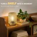 2 Pack Battery Operated Decorative Lamp with Timer for Bedside, Small Cordless Table Lamps with LED Warm Bulb for Shelf/Coffee Table/Entryway/ Bathroom or Kitchen Counter/ Dorm/Office Cubicle(Clear)