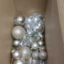 2 Pcs Christmas Ball Garland 6 ft Ball Ornaments Christmas Bulb Garland Xmas Tree Bauble Decorations for Party Supplies Indoor Outdoor Home Office Decoration Accessories(Champagne Gold)