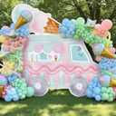 Colingmill 3 ft Ice Cream Truck Party Cardboard Cutouts Birthday Cardboard Cutouts Decor for Summer Boy Girl Birthday Baby Shower Party Supplies