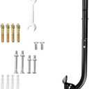 1-1/2" Universal Antenna Mount, 33" Long Heavy Duty Steel J Pole Adjustable Mounting Bracket, Mast Compatible with Ambient Weather WS-2902/ WS-2000, Starlink Gen 3, TV Antennas