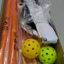 Zdgao Pickleball Net for Driveway with 22FT Regulation Size Pickleball Net, 4 Outdoor Pickleballs and Carry Bag, Weather Resistance Strong Steel Frame (Orange)