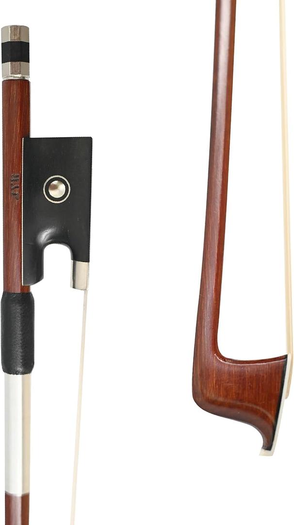 JYR Brazilwood Violin Bow 4/4 Full Size, Handcrafted, Ideal for Beginners