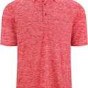 Alex Vando Mens Golf Shirt Moisture Wicking Quick-Dry Short Sleeve Casual Polo Shirts for Men (Red)