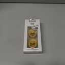 Bibs Pacifiers Color Collection, Set of 2 BPA-Free Latex Pacifiers Made in Europe, Round Nipple Baby Pacifier. (6+ Month (Pack of 2), Mustard)