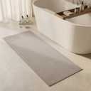Triohero Bathroom Runner Rug, Long Bath Mat Washable Thin Quick Dry Low Pile Bathroom Runner Rugs 24 x 60 Non Slip, Beige 24"x60", 24"x60" Rectangular