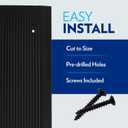 Aluminum Door Threshold I Threshold Strip - Exterior Door Threshold for Doorways & Commercial Use I 12 Inches Wide Door Saddle - Black, 12 x 48 Inches.