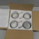 Smilatte 14 OZ Marble Coffee Mugs, M067 Novelty Marble Ceramic Cup for Home and Office, Microwave Dishwasher Safe, Set of 4, Gray