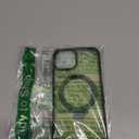 CACOE Magnetic Case for iPhone 13/14 6.1 inch with 360 Rotatable Ring Stand, Compatible with MagSafe Car Phone Mount, Cases Cover Phone Holder for Desk Meeting/Videos Dark Green