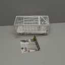 Cisily Sink Caddy Sponge Holder - Stainless Steel Rustproof, High Brush Holder, Dish Sponge Organizer with Divider (White) (9.25)