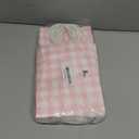 Kolldenn 24 Pcs Gingham Party Supplies Pink and White Gift Bags 8.27 x 6.3 x 3.15 Inch Kraft Paper Checkered Plaid Candy Goodie Party Favors Bags for Easter Picnic BBQ Birthday Baby Shower Wedding