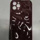 Caseative for iPhone 12 Pro Max Case,Water Ripple Wave Meteorite Bubble Chrome Plating Soft Phone Case (Wine Red)