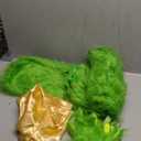 Green Santa Claus Costume for Men Furry Santa Suit Deluxe Complete Adult Santa Costume for Christmas Cosplay Holiday (XX-Large)