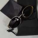livho 2025 Trendy Oval Sunglasses - Stylish Polarized Shades for Everyday - Retro Metal Frames