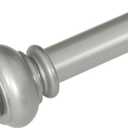 FantasDecor Curtain Rods for Windows 16-43 Inches Adjustable Length 1 Inch Diameter Bedroom, Kitchen, Living Room Curtain Rod with Classic Round End Caps Nickel
