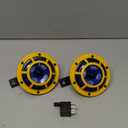 HELLA H31000001 Sharptone 12V High Tone / Low Tone Twin Horn Kit with Yellow Protective Grill, Includes Relay, 2 Horns