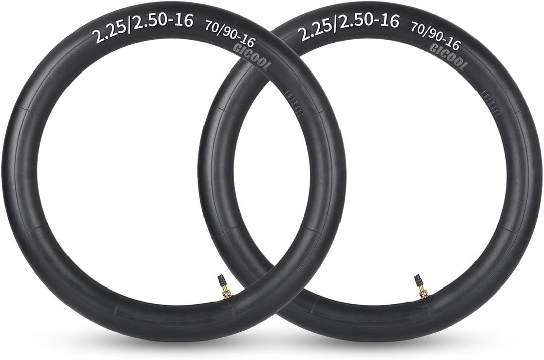 GICOOL 2.25/2.50-16" (70/90-16) Dirt Bike Replacement Inner Tubes, 2 Pack with TR4 Valve Stem, Fits for Off-road Motorcycle, Mini Bike, Pit Bike and More