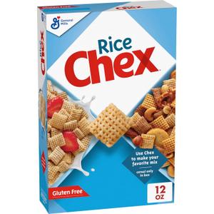 Rice Chex Gluten Free Breakfast Cereal, Homemade Chex Mix Ingredient, 12 oz (EXP 03/29/26)