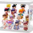 Tempered Glass Display Case for Collectibles Adjustable 4 Layer Hobby Display Case for Figures Next Level Updated Glass Display Case with Dustproof Design & Stackable Features
