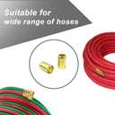 25 PCS 7327 Hose Ferrules Brass Fitting, 0.625in ID x 1in Long Repair Ferrules for Air Hose, Acetylene Hose, Use with Crimper Tool Kit