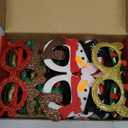 Max Fun 12Pcs Christmas Glasses Glitter Holiday Party Glasses Frames Christmas Decoration Accessories Costume Eyeglasses for Christmas Parties Holiday Favors (One Size Fits All)
