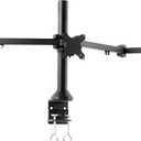 VIVO Triple Monitor 23 to 32 inch LED LCD Clamp-on Desk Mount, Heavy Duty Articulating VESA Computer Stand, Holds 3 Screens, Fully Adjustable for Home Office Workstation, Black, STAND-V103