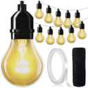 Outus 72 Pieces Light Bulbs Cutouts Bulletin Board Decorations Industrial Chic Room Decor with Double-Sided Tape and Black Twine, Banner Home Birthday Festive Event Holiday Party(Warm Color)