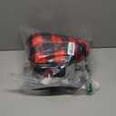 Mindsoft Christmas Wheelchair Blanket with Pouch Warm Soft Flannel Blanket 42.13 x 35.83 Inch Lap Blankets for Elderly Cozy Wheelchair Cover for Holiday Winter Leg and Lower Body Gifts(Red, Black)