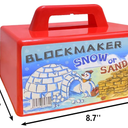 JEEFUD Snow Block Maker, Sand Castle Mold, Beach Snow Building Kit Toys for Kids, Winter Outdoor Toys 2 Pack (Blue&Red)