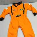 LXKIKMM Baby Toddler Boy Astronaut Costume Space Suit Cosplay Party Jumpsuit Halloween Rompers (2-3 Years, Orange) 100