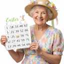 Tinlade 20 Pcs Easter Jumbo Bingo Cards Bingo Games for Family Seniors, Large 8.5" x 11" Number Cards for Easter Games, School Classroom Activities and Easter' Basket Stuffer and Gift