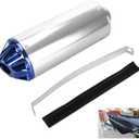 28mm Exhaust Muffler Silencer Pipe 1.1" for CRF50 XR50 KLX Coolster SSR Thumpstar TTR YCF Lifan Apollo 50cc 70cc 90cc 110cc 125cc Pit Trail Dirt Bike Mini Bike Motorcycle Motocross Parts Silver & Blue