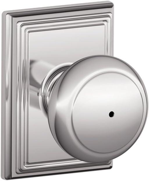 SCHLAGE Lock Company F40AND625ADD Addison Collection SCHLAGE Privacy Knob, Bright Chrome