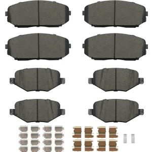 D1258,D1377 Semi-Metallic Front Rear Disc Brake Pad Set Fits For 2011-2015 Ford Edge, For 2011-2015 Lincoln MKX