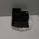 BINO | Multi Purpose 4 Compartment Organizer - Make up Organizer for Vanity - Makeup Holders for Bathroom - Toiletry Countertop - Toothbrush and Bathroom Accessories Holder - Matte Black