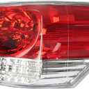 WFLNHB Right Side Tail Light Repalcement for Honda Accord 2008-2012 Passenger Side Brake Lamp 33500TA0A01, HO2801172