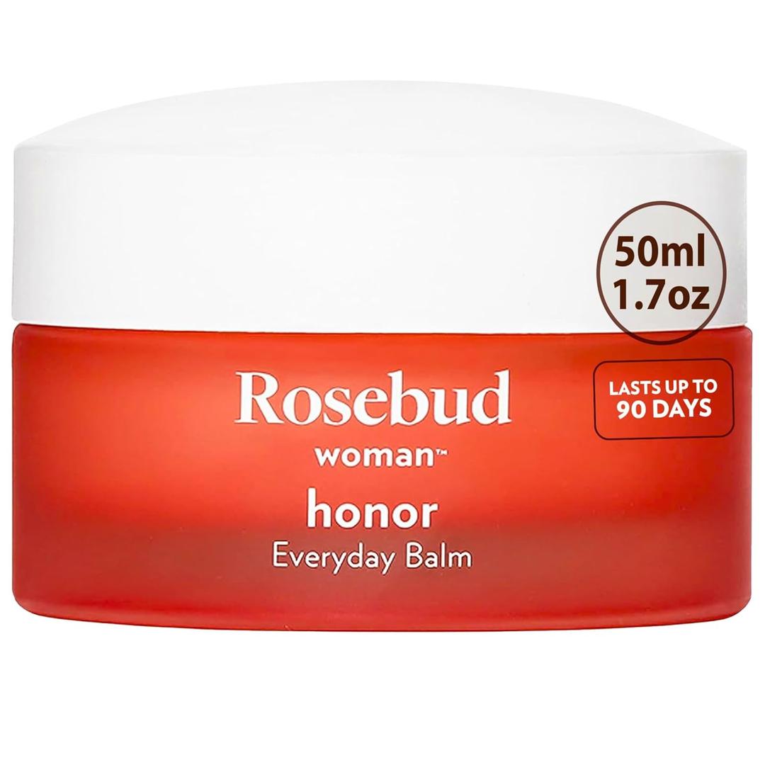 Rosebud Woman Honor Vaginal Moisturizer Balm  Natural Feminine Care for Dryness, Irritation & Itch Relief  Hormone-Free, Organic, OB/GYN-Approved Intimate Hydration (90-Day Supply)
